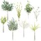 Artificial Greenery Spray Box Set(Pack of 50pcs) with 8 Kinds of DIY Wedding Bouquet Filler Table Centerpieces and Floral Arrangement (Spring Green)